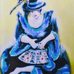 קוראת בקלפים ותוכי