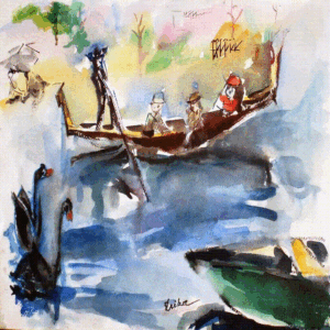 גונדולה וברבורים שחורים