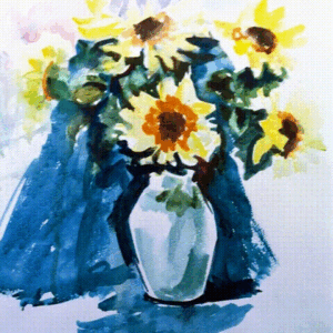 חמניות בכחול