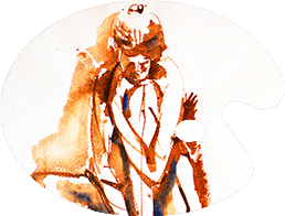 עירום - צבעי מים