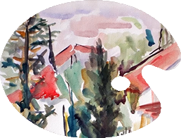 נופים צבעי מים