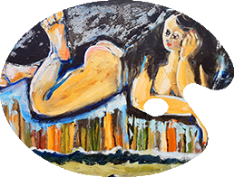 עירום - נשים עומדות - צבעי מים